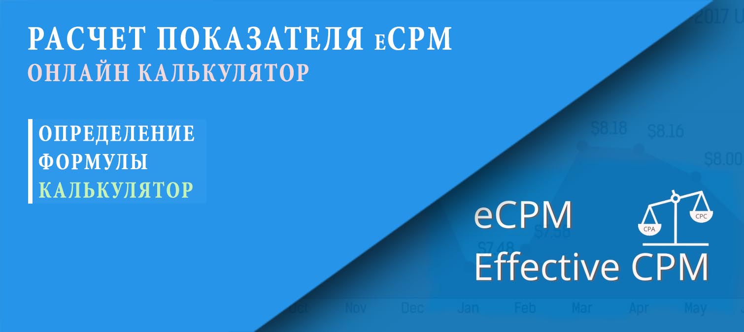 Калькулятор eCPM. Формула eCPM.
