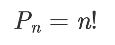 Формула число перестановок Pn